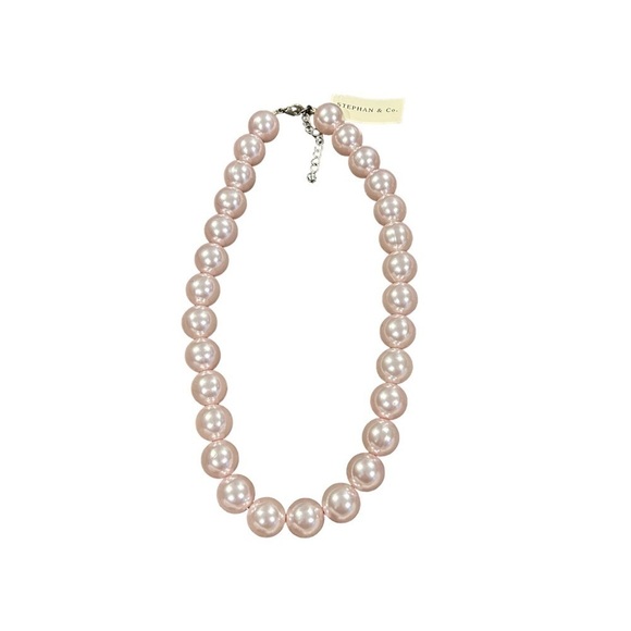 Pale Pink Faux Pearl Necklace by Stephan & Co. - Picture 2 of 8